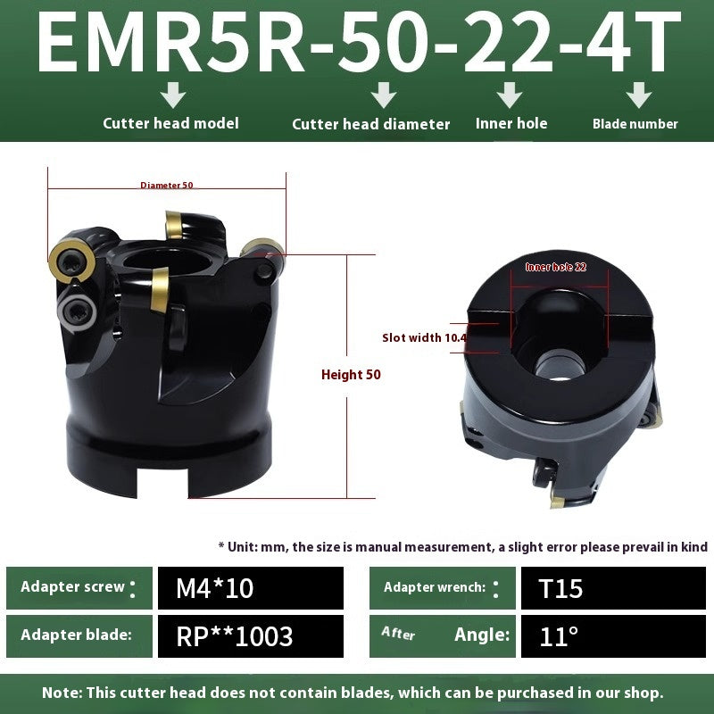 2078-CNC EMR round nose milling cutter head 50R5 plane finishing milling machine cutter head machining center 80/160/63R6 flying cutter head Shandong Denso Pricision Tools Co.,Ltd.
